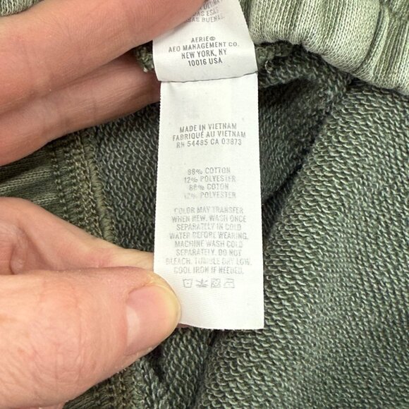 Aerie Green Suns Out High Waisted Sweat Short w Pockets Womens size XS - Picture 3 of 9